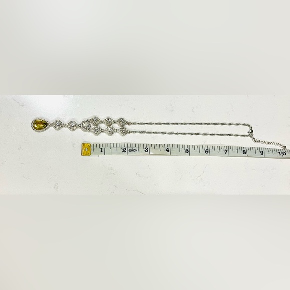 VTG Charter Club Silver Tone Rhinestone Cluster Y - Picture 4 of 12